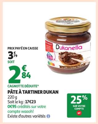 PÂTE À TARTINER DUKAN