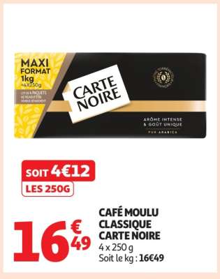 Café Moulu Classique Carte Noire