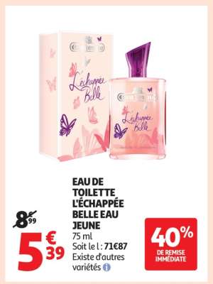 EAU DE TOILETTE L'ÉCHAPPÉE BELLE EAU JEUNE