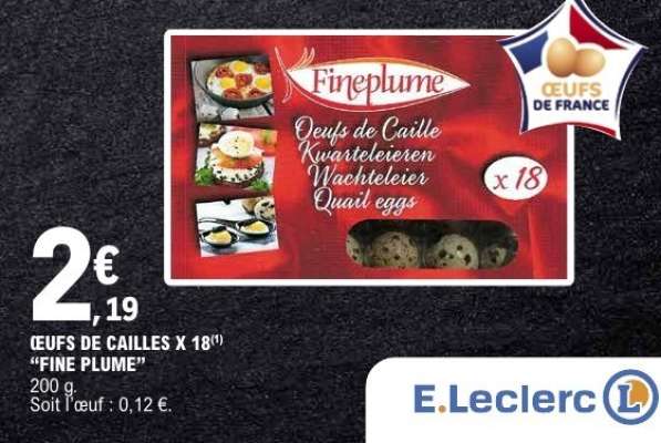 ŒUFS DE CAILLES X 18 "FINE PLUME"