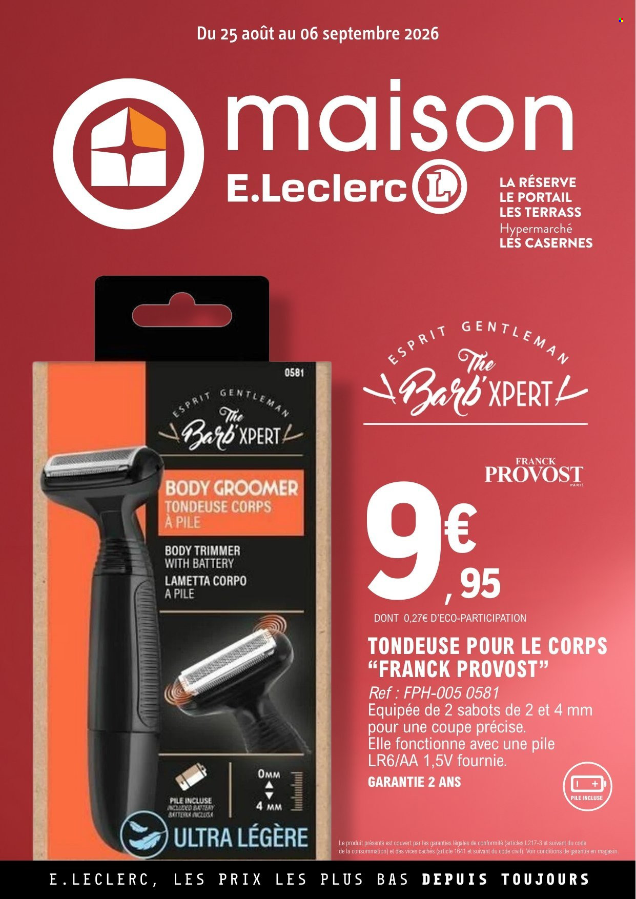 Catalogue E.Leclerc - 25.08.2026 - 06.09.2026. Page 1