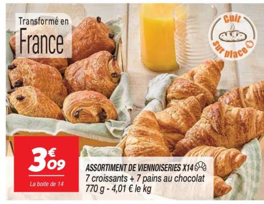 ASSORTIMENT DE VIENNOISERIES X14
