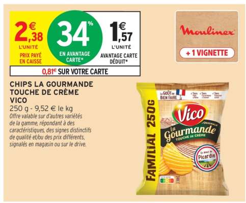 Chips La Gourmande Touche de Crème Vico