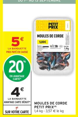 MOULES DE CORDE PETIT PRIX