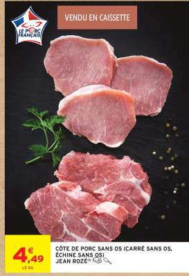 COTE DE PORC SANS OS
