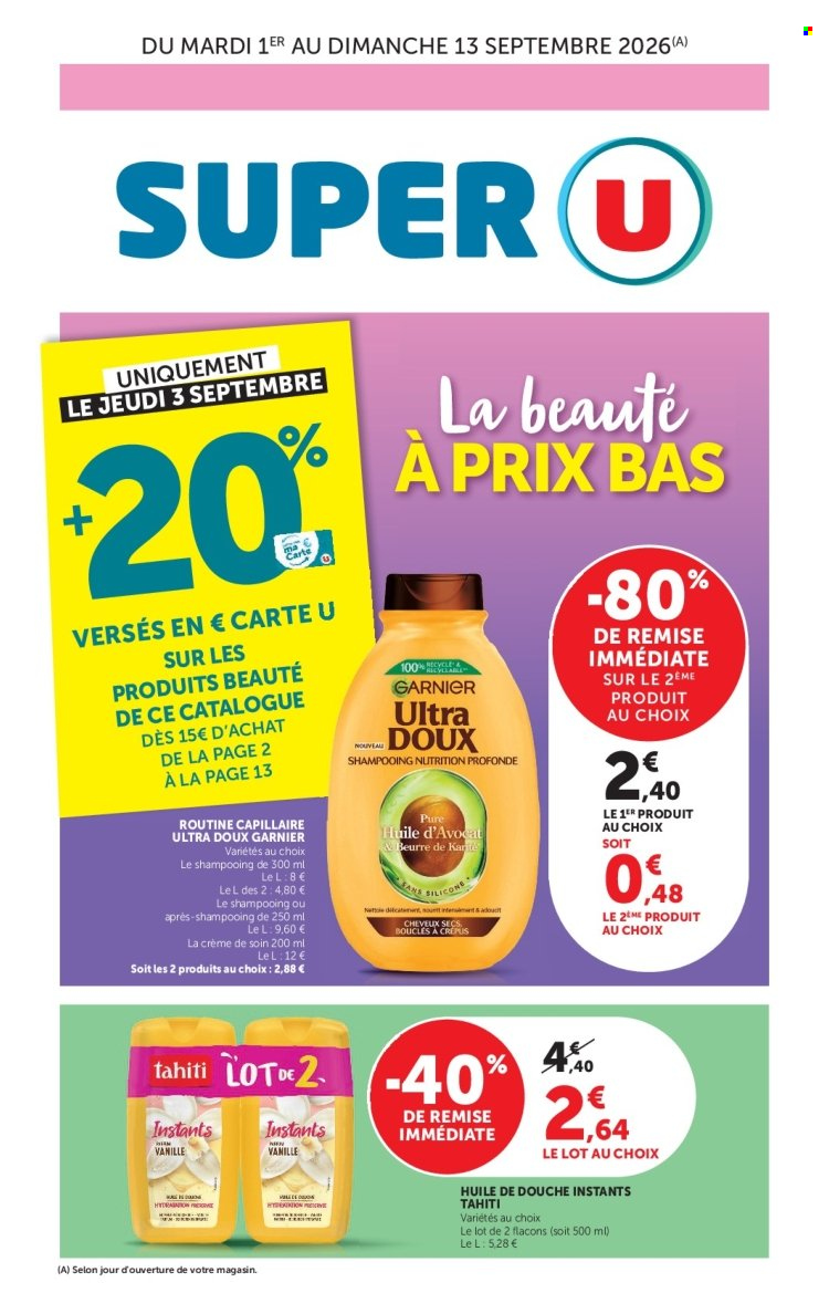 Catalogue SUPER U - 01.09.2026 - 13.09.2026. Page 1