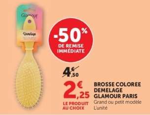 Brosse Colorée Démêlage Glamour Paris