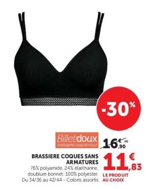 BRASSIERE COQUES SANS ARMATURES