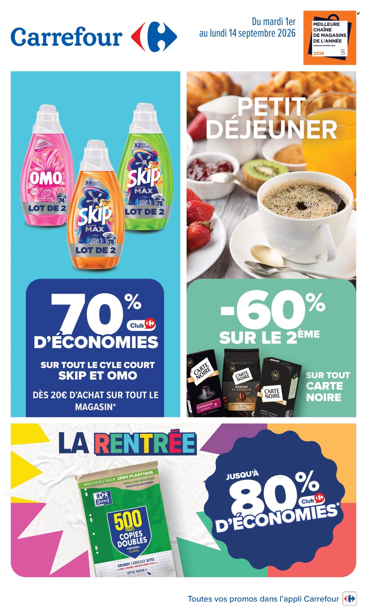 Catalogue Carrefour Hypermarchés - 01.09.2026 - 14.09.2026. Page 1