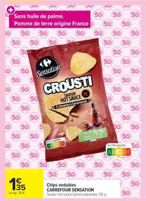 Chips ondulées CARREFOUR SENSATION