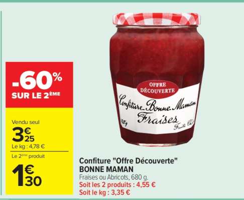 Confiture «Offre Découverte» BONNE MAMAN