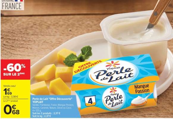 Perle de lait "Offre Découverte" YOPLAIT