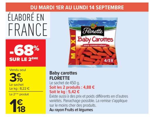 BABY CAROTTES