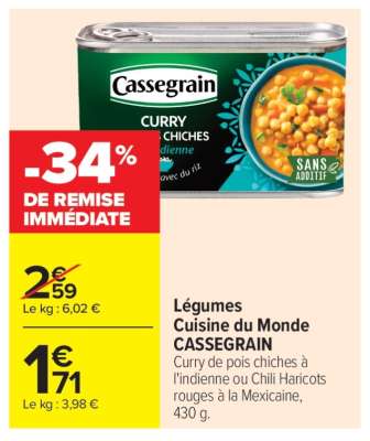 Légumes cuisine du Monde CASSEGRAIN