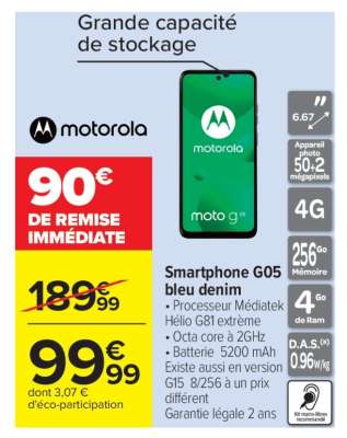 Smartphone G05 bleu denim