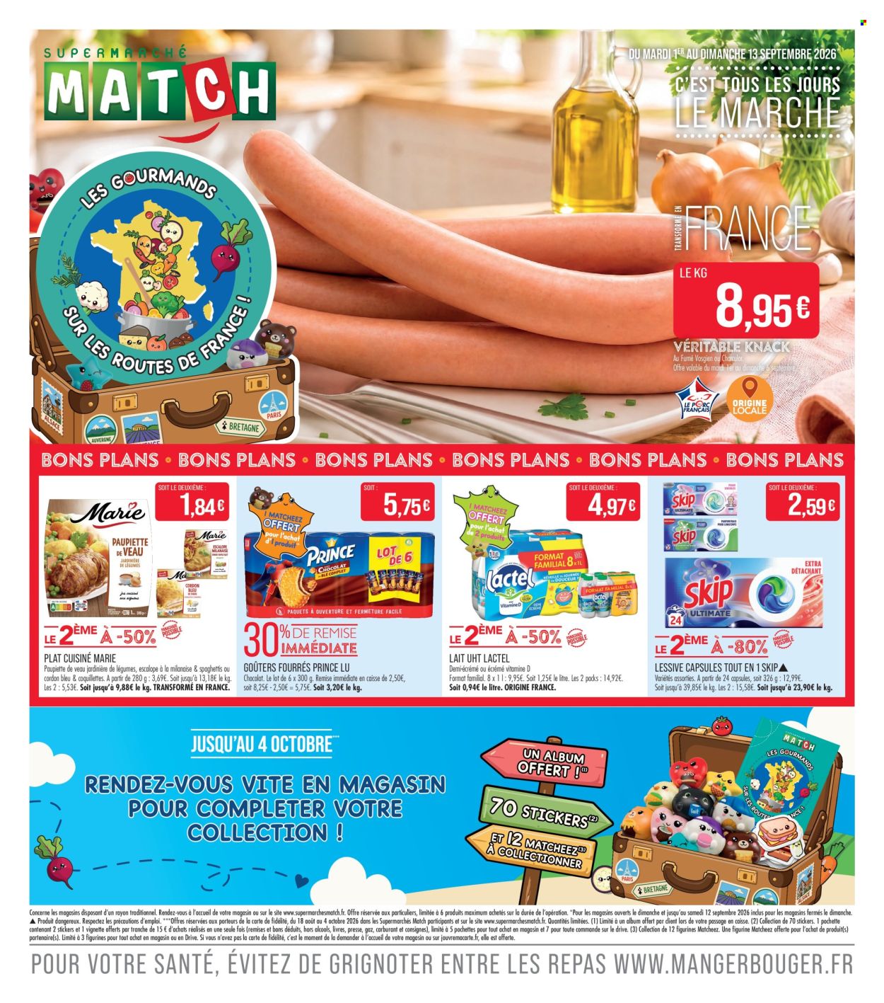 Catalogue Supermarché Match - 01.09.2026 - 13.09.2026. Page 1