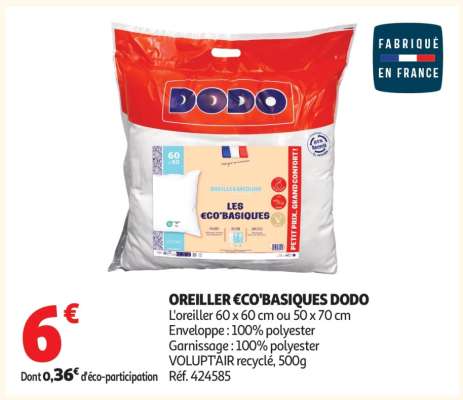 OREILLER ÉCO'BASIQUES DODO
