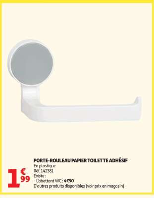 PORTE-ROULEAU PAPIER TOILETTE ADHÉSIF