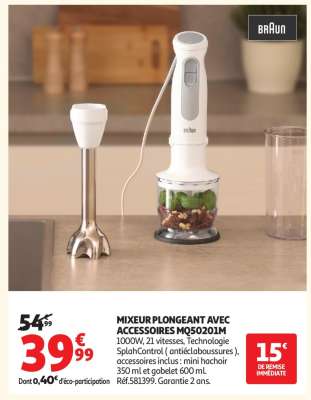 MIXEUR PLONGEANT AVEC ACCESSOIRES MQ50201M