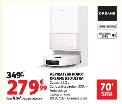 ASPIRATEUR ROBOT DREAME D20 ULTRA