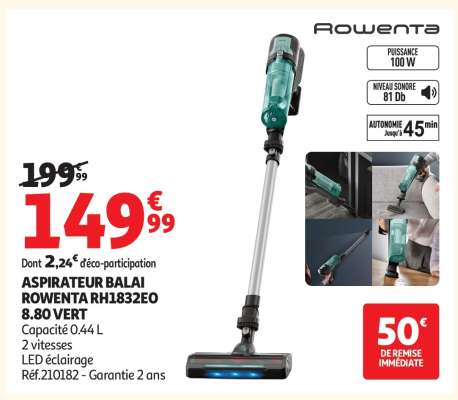 ASPIRATEUR BALAI ROWENTA RH1832EO