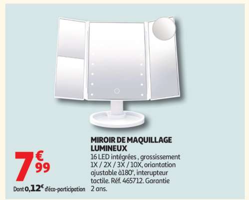 MIROIR DE MAQUILLAGE LUMINEUX