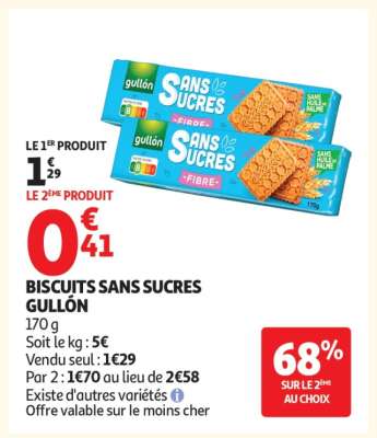 BISCUITS SANS SUCRES GULLÓN