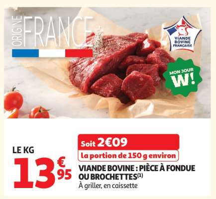 Viande Bovine : Pièce À Fondue Ou Brochettes