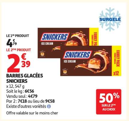 Barres Glacées Snickers
