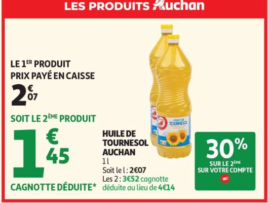 Huile De Tournesol Auchan