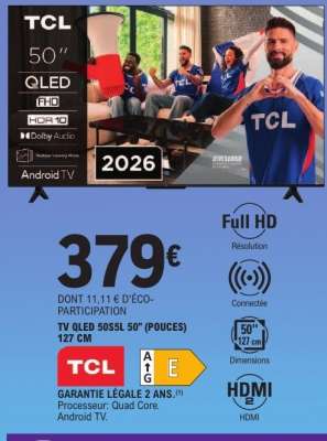 TV QLED 50S5L 50'' (POUCES) 127 CM