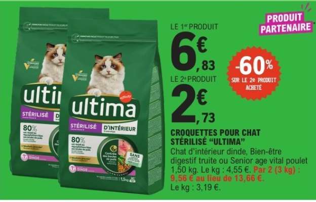 CROQUETTES POUR CHAT STERILISE ULTIMA