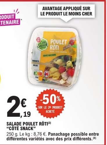 SALADE POULET RÔTI “CÔTÉ SNACK”