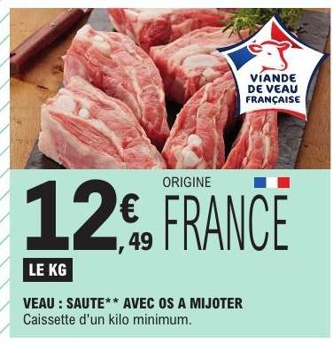 Veau : Sauté avec os à mijoter