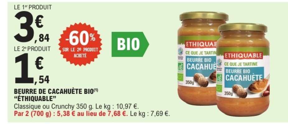Beurre De Cacahuète Bio Ethiquable