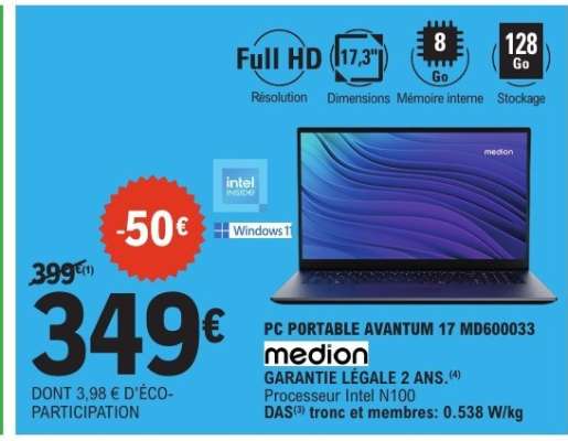 PC PORTABLE AVANTUM 17 MD600033