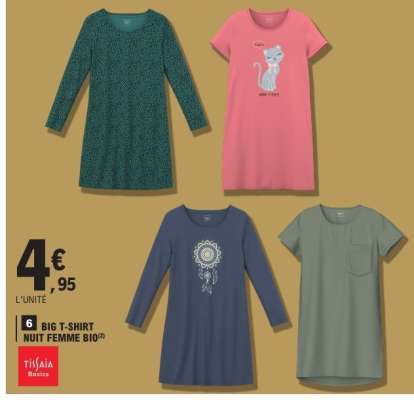 BIG T-SHIRT NUIT FEMME BIO