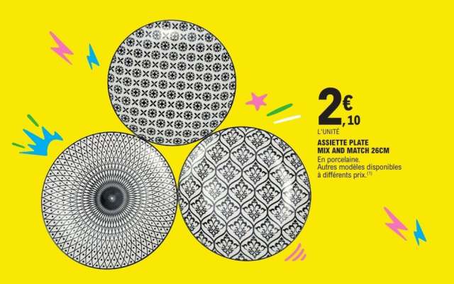 ASSIETTE PLATE MIX AND MATCH 26CM