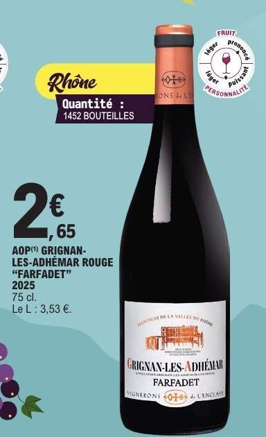 AOP Grignan-Les-Adhémar Rouge 'Farfadet' 2025