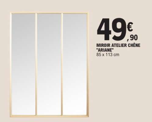 MIROIR ATELIER CHÊNE "ARIANE"