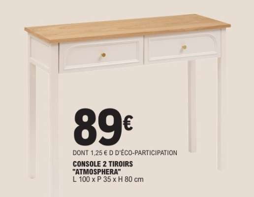 CONSOLE 2 TIROIRS "ATMOSPHERA"