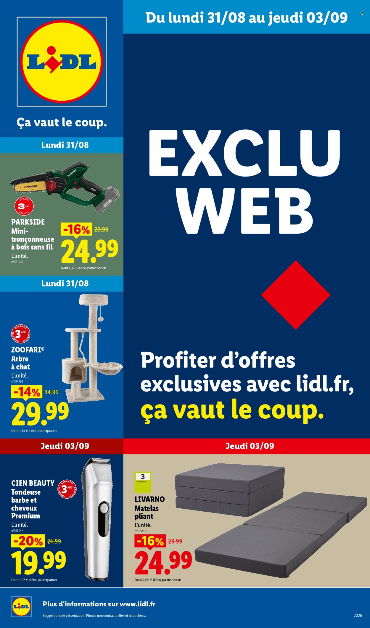 Catalogue Lidl - 31.08.2026 - 03.09.2026. Page 1
