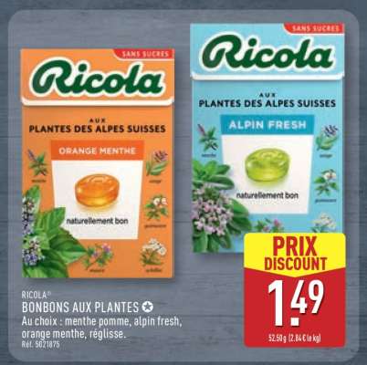 RICOLA BONBONS AUX PLANTES