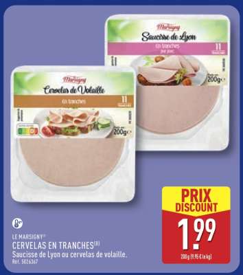 Cervelas en tranches
