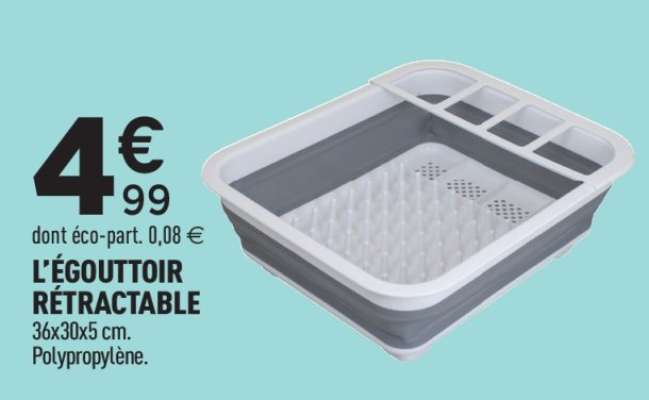 L'ÉGOUTTOIR RÉTRACTABLE