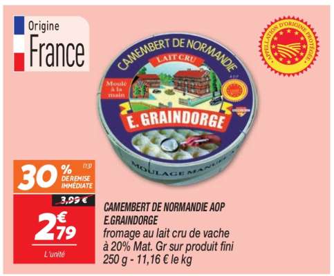 Camembert de Normandie AOP E. Graindorge