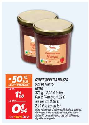 CONFITURE EXTRA FRAISES