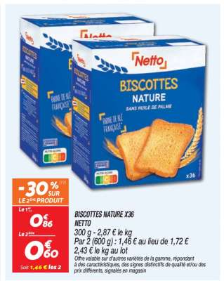 BISCOTTES NATURE X36