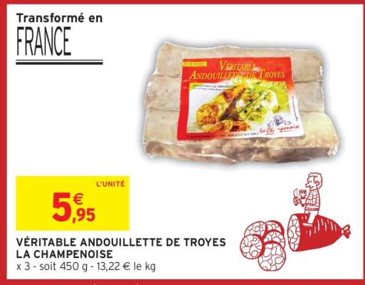 VÉRITABLE ANDOUILLETTE DE TROYES LA CHAMPENOISE