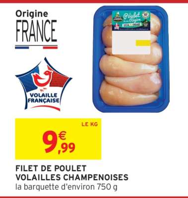 FILET DE POULET VOLAILLES CHAMPENOISES